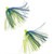 Blue Water Candy - Feather Weight - 3.5'' Blue/Chartreuse 2pk