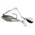 Creme Spoiler Shad Spin - 1/4oz Col#2-2'' Blk Back