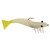 DOA Shrimp Rigged - 4'' Glow/Chartreuse Tail 3pk