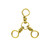 Eagle Claw - 3-Way Swivel - 1/0 Brass 2pk