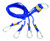 Eagle Claw - Crab Ring Harness - Blue 4 Arm