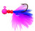 Hawken Beau Mac Jig Co - 1/8oz Marabou Pink/Blue 6pk