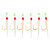Eagle Claw - Lazer Sharp - Hage FS Sabiki Rig - #8 (6)Hooks; Red HEagle Claw - d - L946RE-8