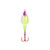 Lindy Ice Flyer Spoon - Rattln - 1/16oz 7/8'' PinkLmndGlo