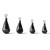 Nako Tng Tear Free Rig Wgt - 1/2oz No Chip Black 5pk