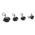 Nako Tungsten Swing Head - 3/4oz No Chip Black 4pk