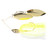 Nichols Catalyst Spinnerbait - W/W 3/8oz White/Chartreuse