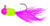 Team Crappie Spin Caller - 1/32oz 1.5'' pink/char/pink