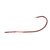 Tru Turn Bass Worm Hooks - 4/0 Blood Red 3pk - 063ZS-4/0