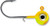 VMC Neon Moon Eye Jighead - 1/8oz Chartreuse Orange 4pk