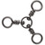 VMC Three Way Swivel - #2 Black Nickel 8pk