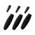 Whisker Peg Floats - Cigar 3'' Black 2pk