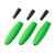 Whisker Peg Floats - Cigar 3'' Green 2pk