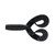 Yamamoto Double Tail Grub - 5'' Blk/Large Bl Flake 20pk