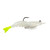 Z Man SW EZ ShrimpZ UnRigged - 3.5'' Glow/Cht Tail 4pk