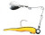 Betts Spin Split Tail, 1/50oz Ylw/Blk Str 12/cd