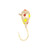 LakeEffect Tungsten Ice Jig, 3mm Fireball Gold