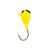 LakeEffect Tungsten Ice Jig, 4mm Yellow Hornet