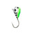 LakeEffect Tungsten Ice Jig, 5mm Emerald Tiger