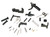 White Label Armory WLALOW101401 Lower Parts Kit For AR Platform Curved Trigger Black
