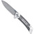 CobraTec Emperor Carbon Damascuss Drop Point Knife Folding Blade Carbon Fiber - CTEMPDAMDNS