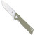 CobraTec Riptide D2 Knife Folding Blade OD Green - CTRTDD2ODG