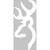 Browning Buckmark Decal 6in White - 3922004716