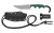 Columbia River Knife & Tool Minimalist Katana, Fixed Blade Knife, 3.56" Blade, Silver, Plain Edge, 8Cr13MoV Steel, Resin Infused Fiber Handle, Includes Thermoplastic Sheath 2394