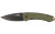 Columbia River Knife & Tool TUNA, 3.22" Folding Knife, Plain Edge, 8Cr14MoV Blade, Stonewash Finish, Stainless Steel and G10 Handle 2520