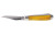 Cold Steel Mini Trapper, Folding Knife, 2 Blade, 2.6" Clip Point Blade, 2.7" Spey Blade, 6.20" Overall Length, 8Cr13MoV Blade Steel, Plain Edge, Satin Finish, Silver, Yellow Bone Handle, Slip Joint CS-FL-MTRPR-Y