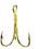 EA 2X Treble Reg Shank CP, #6 Gold 5pk