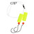 EA Lazer Pompano 2-Hook Rig, 2/0 Cylinder Float Ylw 2pk