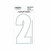 Hardline Dyer Number Refill, ''2'' White 10pk