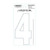 Hardline Dyer Number Refill, ''4'' White 10pk