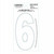 Hardline Dyer Number Refill, ''6'' White 10pk