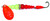 Macks Kokanee Killer, #6 Chartreuse/ Ruby 1pk