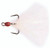 Mustad TBH InLineTrpGripShrt, #4 WhiteTinsel/TS Finish 2pk