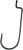Gamakatsu - Gamakatsu Worm Hook - Wide Black Offset 25pk - 54411-25