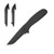 Outdoor Edge - Outdoor Edge Razor VX2 Replaceable Blade Folding Knife 3" Drop Point Blade Black - VX230BC