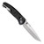Hogue Knife - Hogue Mysto Folder Knife 3-2/5 Drop Point Blade Black Diamond Metal - 24457