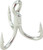 Owner ST66 Treble Hook, Size 2/0 Chrome 5pk