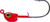 Owner Ultrahead Inshore, 1/4oz Red 4pk