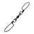 BillFisher Dbl Snap Swivel, 75lb Dolphin 4pk