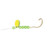 SeaStriker SnellHook 37162WG, 12'' Sz 1 Gold; Cht 4pk