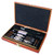 Outers 70082 Universal Cleaning Kit - Brass 28pc Wood Box .22Cal & Up - 70082