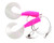 P-Line PBFG7/0-PNK/WHT Bottom Fish - Grub Rig Pink/White w/2 Hooks - PBFG7/0-PNK/WHT
