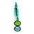 Yamashita 1226-8144 Kajiki Squid, 4 - 3/4", #40, Double Glow Blue Spatter - 1226-8144