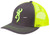 Browning 308177541 Cap Flashback - Charcoal/Neon Green Adjustable Snap - 308177541