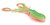 P-Line PTTS45-315 Twin Tail Squid - 4.5" Green Pink Glow Glitter - PTTS45-315