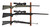 Allen 5656 Gun Collector 3 Place - Wood With Metal Hooks - 5656